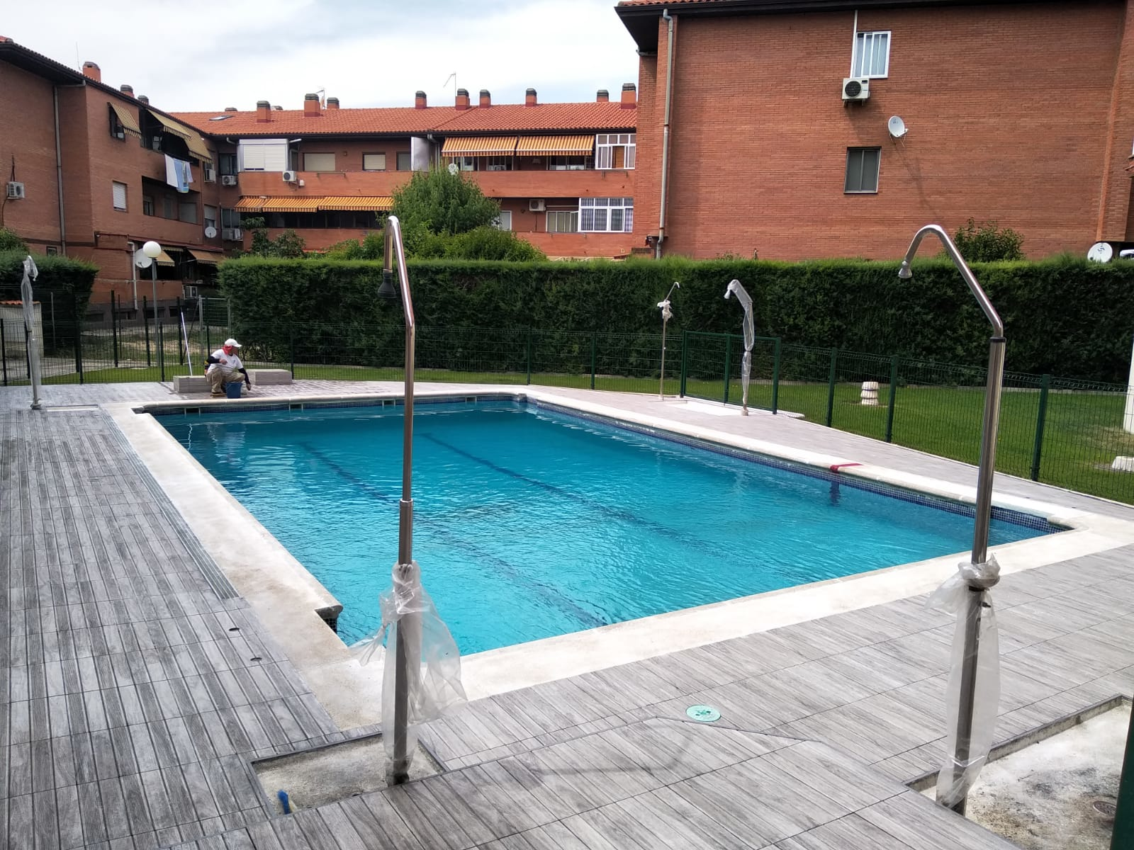Piscina a mitad de proceso de renovación en la mancomunidad